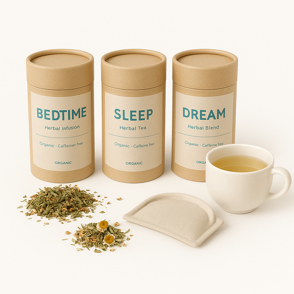 Lotus Dream Kräuter-/Schlaftee-Set - Night Ritual - Entspannende Bio-Teemischungen für das Abendritual – perfekt nach der Matte.