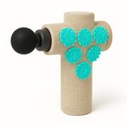 Lotus Dream Leise Massage-Gun - Quiet Pulse - Kraftvolle, flüsterleise Massagepistole mit 4 Aufsätzen – für kurze, gezielte Sessions.