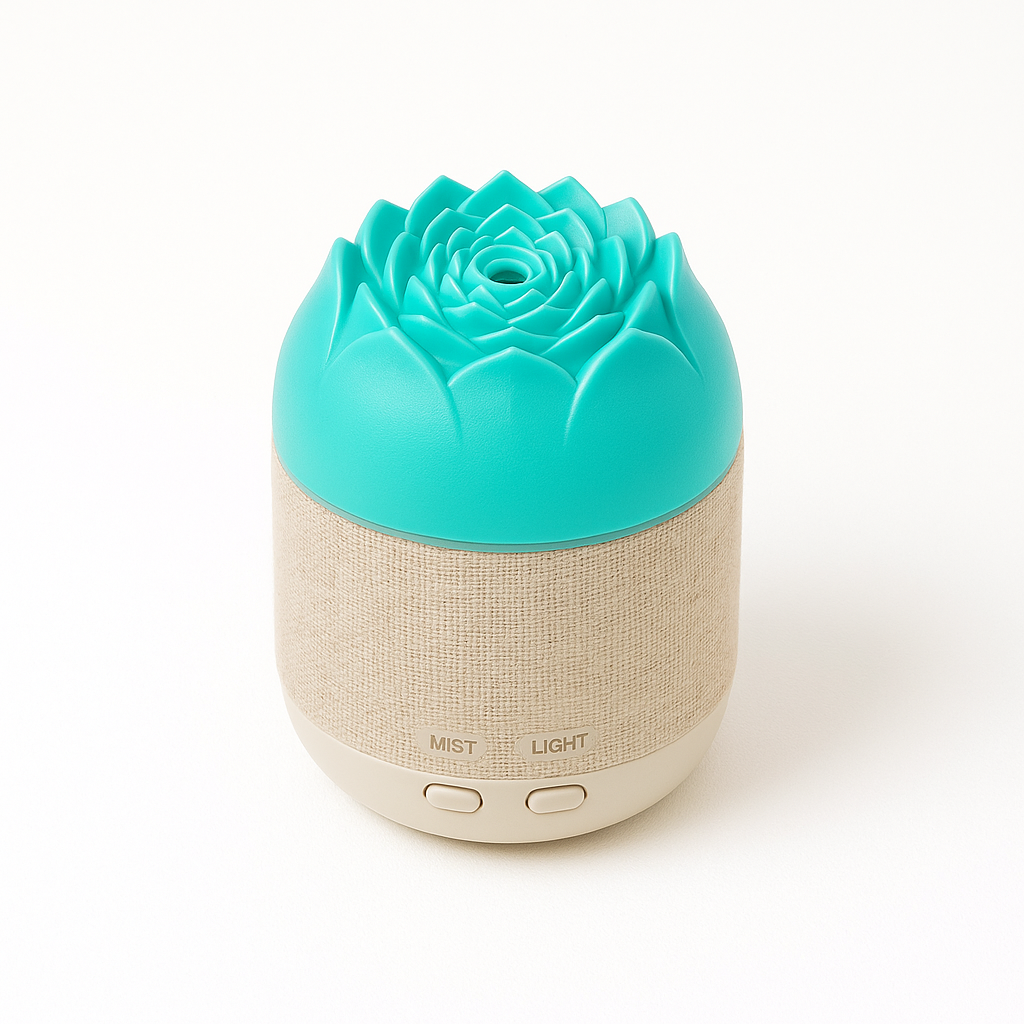 Lotus Dream Mini-Diffuser - Breathe Easy Leiser USB-Diffuser füllt den Raum mit feinem Duftnebel